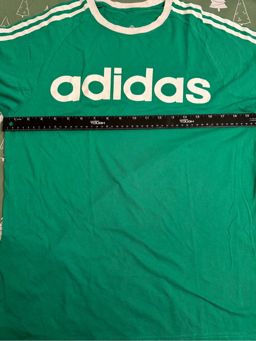 Adidas Green T-Shirt Men’s Medium Logo Tee White Stripes Cotton NWOT - Picture 10 of 10